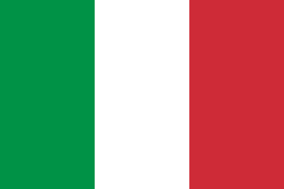 drapeau de l'Italie, vert, blanc et rouge