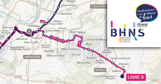 BHNS - plan ligne B