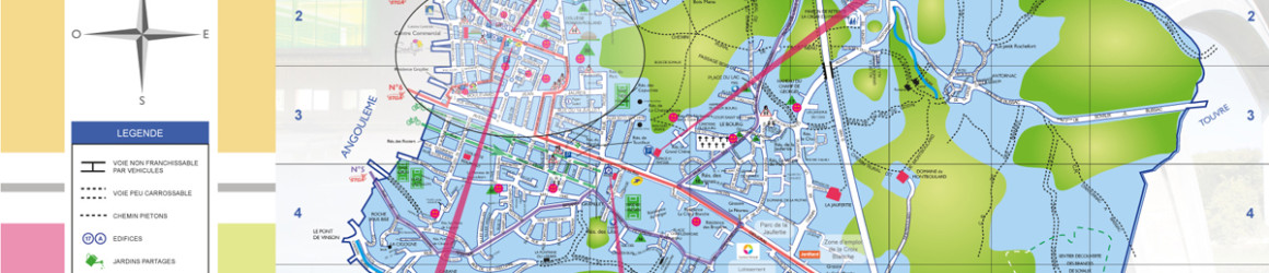Le plan de la ville de Soyaux