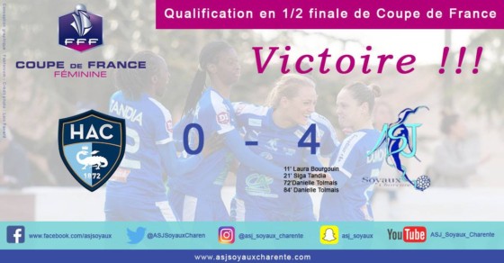 ASJ Soyaux Charente : victoire en quart de finale contre Le Havre