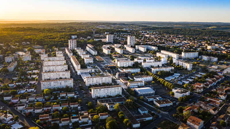 Le quartier du Champ de Manœuvre vu d'en haut