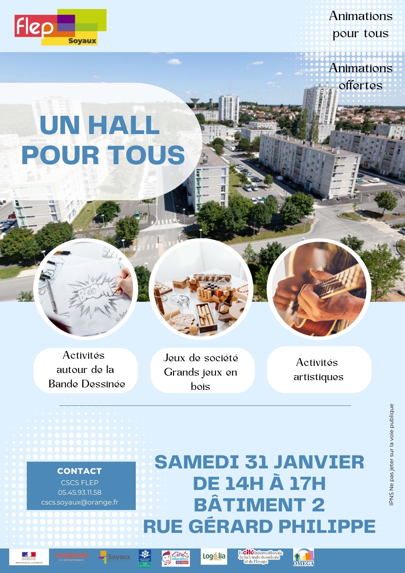 Activités et jeux de société pour tous samedi 31 janvier après-midi